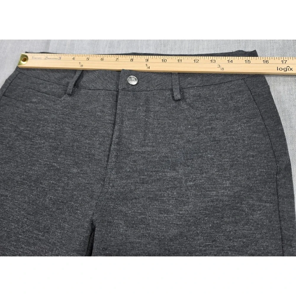 Michael Kors Ponte Knit Pants Womens 8 Charcoal Gray Excellent Slim Leg Logo